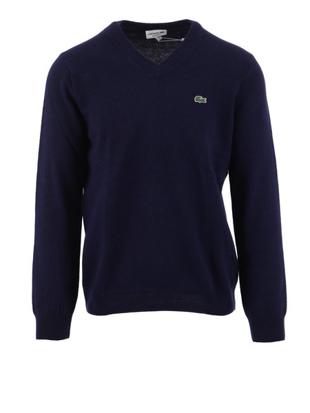 Jersey maglia de cuello pico azul marino Lacoste Jersey maglia de cuello pico azul marino Lacoste